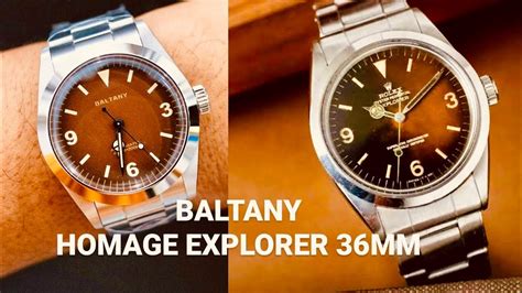 36mm rolex explorer homag3|rolex explorer homage alternative.